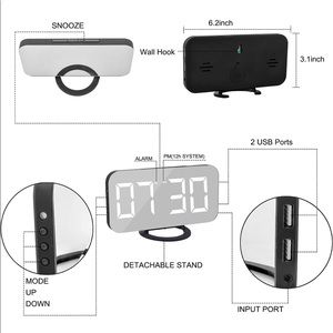 Digital Clock + Mirror